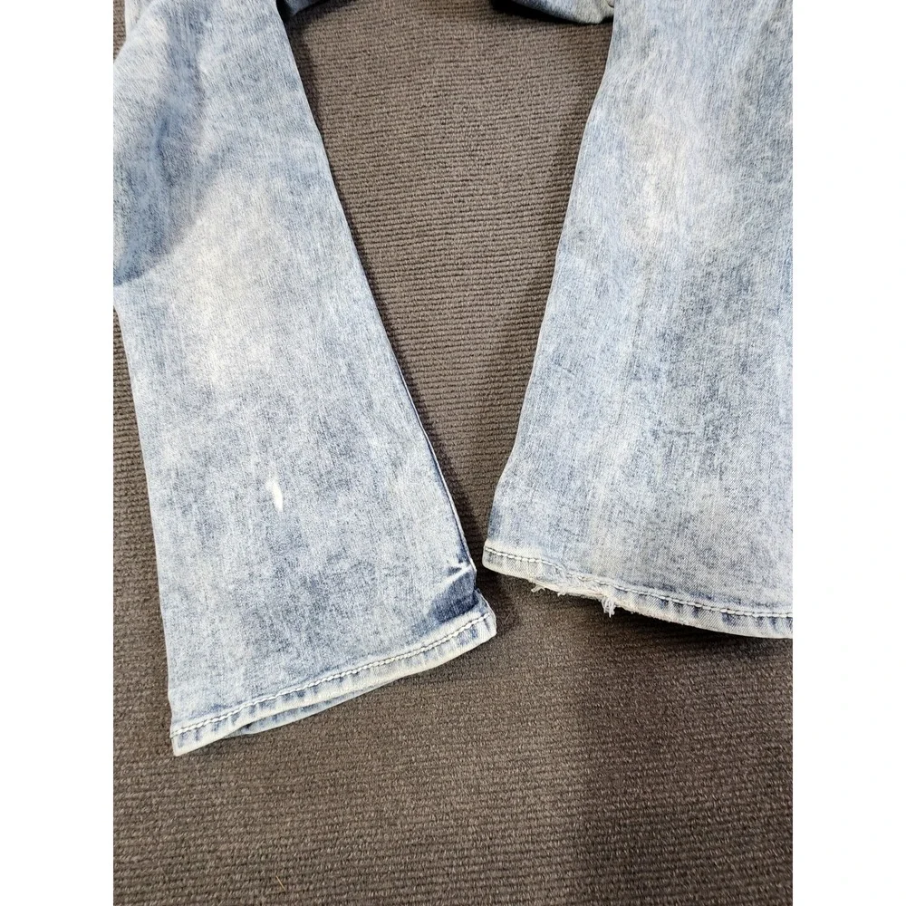 Rock Revival Luz Bootcut Jeans Women 29 Blue Acid Wash Embellished Y2K - Picture 10 of 13